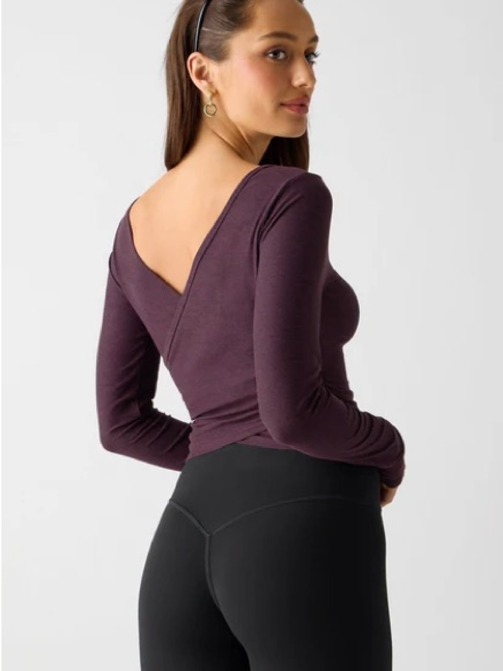 Fabletics Whisper Crossover Long-Sleeve Top